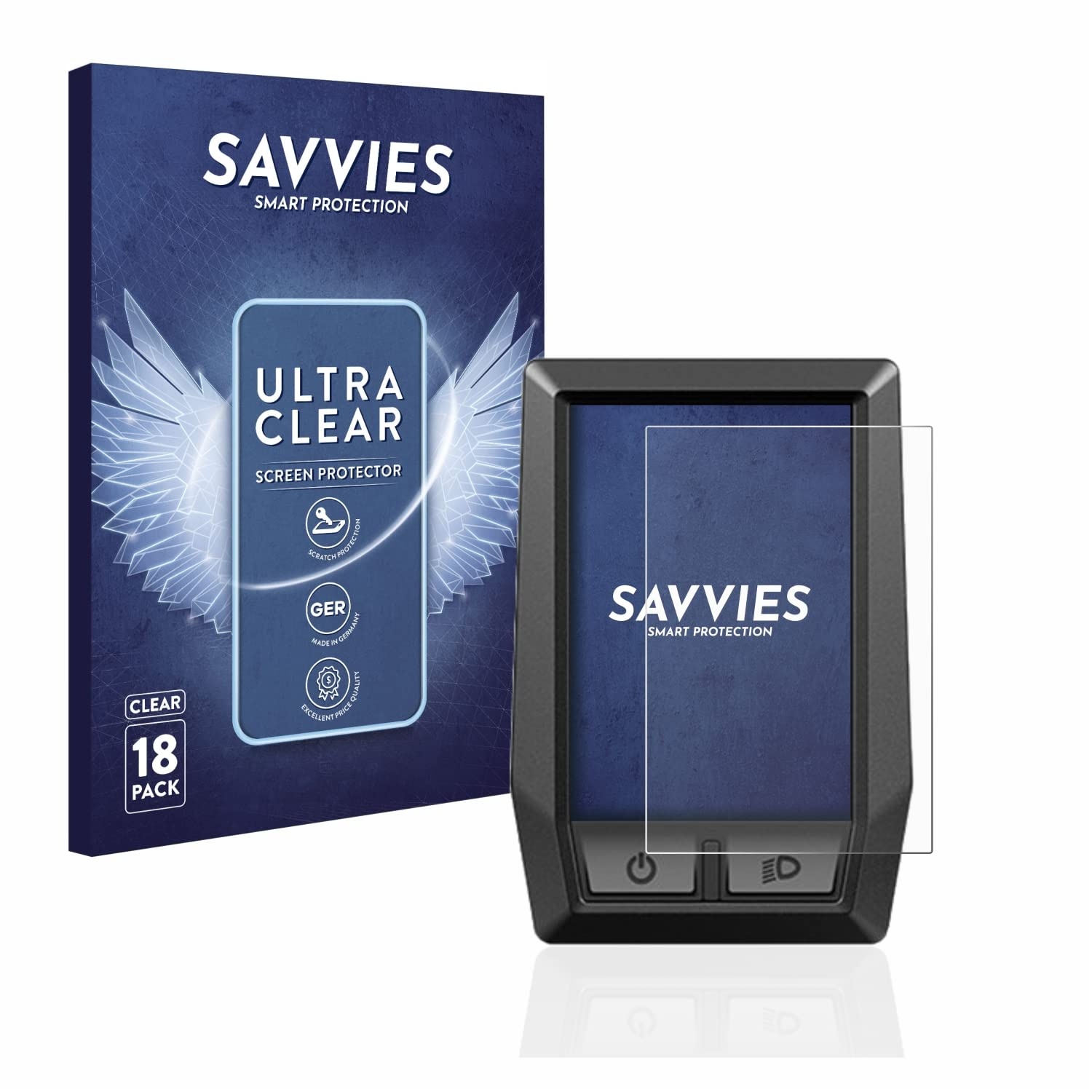 Savvies 18 Stück Schutzfolie für Bosch Kiox Displayschutz-Folie Ultra-Transparent
