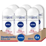 NIVEA Dry Comfort Roll-On 6 x 50 ml