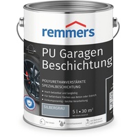 Remmers PU Garagenbeschichtung silbergrau, matt, 5 Liter, Beton- und Bodenfarbe, für Garagen, abriebfest und beständig gegen Weichmacher, 5.00 L