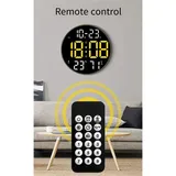 Umgebungslicht 12 Zoll Großbild-Multifunktionsuhr Einfache Wohnzimmer-Wanduhr LED-Wanduhr-Rot