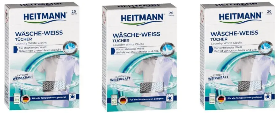 Heitmann Wäsche Weiss 3x 20 Tücher