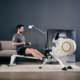Sportplus Rudergerät für zuhause mit Luftwiderstand (8 Stufen), rower machine, Rudergerät Luft, leise & flüssig trainieren,