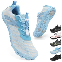 ZDQ Barfußschuhe Herren Damen Sommer Leicht Barfuss Schuhe Outdoor Atmungsaktiv Barfussschuhe Bequeme Barefoot Shoes mit Breite Zehenbox Blau 40 EU - 40 EU