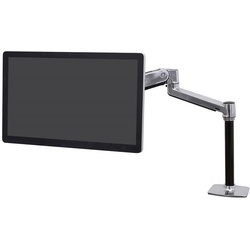 Ergotron LX HD Sitz-, Steh-, Tischmontage-LCD-Arm für einen Monitor bis 106,68 cm 42 Zoll Aluminium