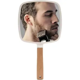 luxuskollektion Handspiegel Holzgriff Make-up Rasieren tragbar quadratisch