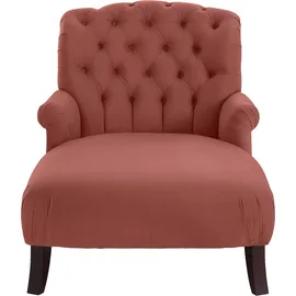 Home Affaire Loveseat HOME AFFAIRE "Amiens Sessel Loungesessel", rot, B:93cm H:94cm T:144cm, Struktur fein (100% Polyester);Samtoptik (100% Polyester), Sessel, mit wunderschöner Knopfheftung im Rücken