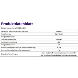 biomasa on Plamen Glas Franklin Gusseisen Schwarz