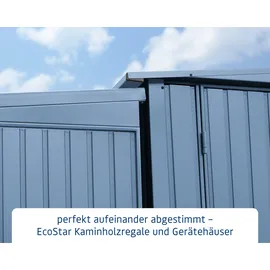 Hörmann Kaminholzregal Trend-V Typ 2 Metall 181 x 103 x 198 cm taubenblau