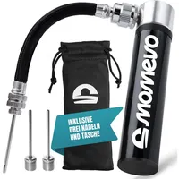 momevo Mini Ballpumpe mit flexiblem Schlauch für Fußball, Basketball, Volleyball, ...