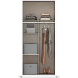 Rauch »Reflect« mit Spiegelfront, inkl. praktischer Inneneinteilung und Stoffboxen-Set grau