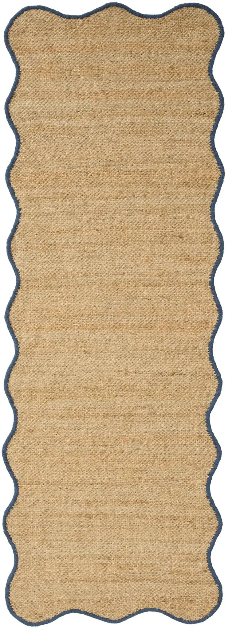 benuta Pop Juteteppich Mambo Blau 70x200 cm - Naturfaserteppich aus Jute