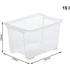 Rotho Aufbewahrungsbox Evo Easy 15 l Kunststoff Transparent