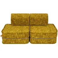MeowBaby Kindersofa,, Honig, Textil, 120x25x60 cm, Kinder- & Jugendzimmer, Kindermöbel, Kindersitzmöbel & -tische, Kindersessel & -sofas