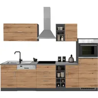 kochstation Küchenzeile KS-Colmar 300 cm grau