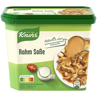 Knorr Rahm Soße leckere hellbraune Sauce ohne geschmacksverstärkende Zusatzstoffe 17 Portionen