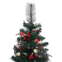 vidaXL Künstlicher Weihnachtsbaum Grün mit Beleuchtung 76 cm
