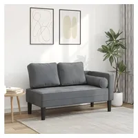 vidaXL Chaiselongue mit Kissen Dunkelgrau Samt