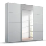 RAUCH "Kleiderschrank Schrank Garderobe Wäscheschrank Ankleide OTELI", grau (seidengrau), B:203cm H:229cm T:68cm, Holzwerkstoff, Schränke, Schwebetürenschrank, mit Mittelspiegel, in verschiedenen Dekor- und Hochglanzfarben