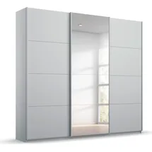 Rauch Schwebetürenschrank RAUCH "Kleiderschrank Schrank Garderobe Wäscheschrank Ankleide OTELI", grau (seidengrau), B:203cm H:229cm T:68cm, Holzwerkstoff, Schränke, Schwebetürenschrank, mit Mittelspiegel, in verschiedenen Dekor- und Hochglanzfarben