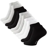 STARK SOUL Sneakersocken 10 Paar grau/schwarz/weiß 47-50