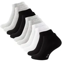 STARK SOUL Sneakersocken 10 Paar grau/schwarz/weiß 47-50