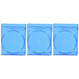 Hama 51468 Blu-ray Disc Doppel-Leerhülle 3er-Pack blau