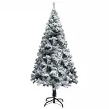 vidaXL Künstlicher Weihnachtsbaum Beschneit Grün 120 cm PVC