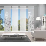 VISION S "4ER SET SEMORA | halb-transparenter Stoff in Bambus-Optik | 4X 260x60, Schiebevorhang 4er Set Digitaldruck