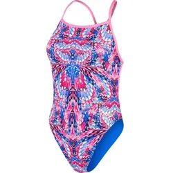 SPEEDO Damen Badeanzug PLMT DIGI VBK 1PC AF, Electric Pink/Candy Vibe/Cobalt Pop/Black/White, 38