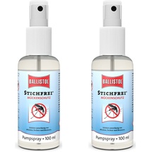 Ballistol Stichfrei, 2 Stück a 100 ml Pump-Spray Mückenspray Insektenspray