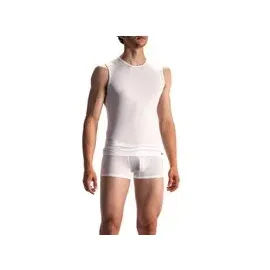 Olaf Benz Tanktop Collegeshirt RED 1601 in weiß Baumwolle unifarben, weiß, NOS