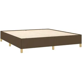 vidaXL Boxspringbett mit Matratze Dunkelbraun 180x200 cm Stoff