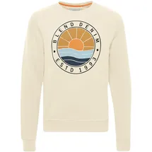 Blend Longpullover BLEND "Sweatshirt BHClios", Herren, Gr. XL, beige (cloud cream), Obermaterial: 100% Baumwolle CO., Sweatshirts Longpullover