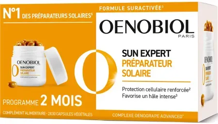 Oenobiol Sun Expert Sonnenvorbereitung Nahrungsergänzungsmittel 2x30 Kapseln