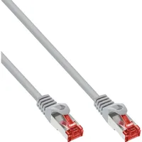 InLine 100er Bulk-Pack INLINE Patchkabel, S/FTP (PiMf), Cat.6 PVC, CCA, grau, 0,5m