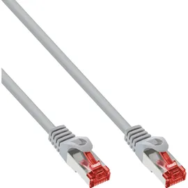 InLine 100er Bulk-Pack INLINE Patchkabel, S/FTP (PiMf), Cat.6 PVC, CCA, grau, 0,5m