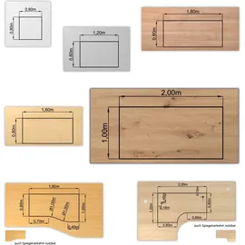 bümö Tischplatte 180 x 80 x 2,5 cm