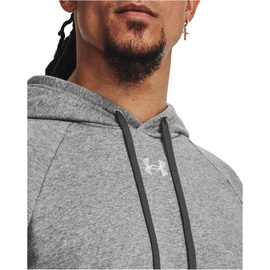 Under Armour Rival Fleece Hoodie Herren 025 castlerock light heather/white L