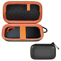 GWCASE Hartschalen-Schutzhülle kompatibel mit SanDisk Extreme PRO 500GB 1TB 2TB 4TB Portable External SSD. Tragen Reisehalter für Crucial X8 Solid State Drive (nur Box) - Oranger Reißverschluss