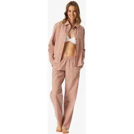 SCHIESSER Pyjama gestreift rot/weiß M