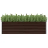 vidaXL Garten-Hochbeet verzinkter Stahl rechteckig 160 x 40 x 45 cm Braun 