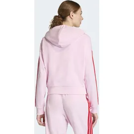 adidas Essentials 3-Streifen French Terry, Damen Kapuzensweater, pink, - L