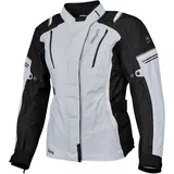 Germot Aria wasserdichte Damen Motorrad Textiljacke, schwarz-grau, Größe 46