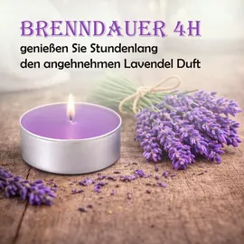 HS Candle Teelicht 54 St. Lila/Weiß