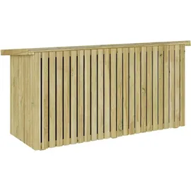 vidaXL Gartenlagerbox mit Speicher 119 x 44 x 58,5 cm Braun