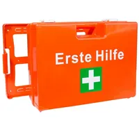 Lüllmann Erste-Hilfe-Koffer für Betriebe DIN 13157 Premium Verbandkasten + Wandhalter orange 620139