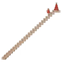 Adventskalender 2025 mit kletterndem Weihnachtsmann, Treppen-Kalender aus Holz, Countdown-Anzeige, festliche Dekoration, 1 Set