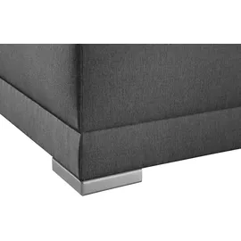 MAINTAL Polsterbett MAINTAL "Oderzo", grau (anthrazit), B:112cm L:230cm, Struktur (100% Polyester), Betten, Polsterbett, inkl. Bettkasten, Kopfteilverstellung, Matratzen in H2 oder H3 wählbar