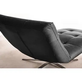 KAWOLA Relaxliege LETICIA Leder 0 x 0 x 0 cm schwarz mit Nackenkissen