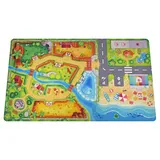 HuggyPlay Spielteppich Zoo Kinderteppich 90 x 150 cm